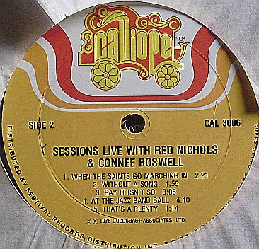 Red Nichols, Firehouse Five Plus Two : Sessions, Live (LP)