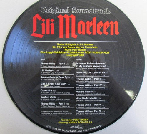 Peer Raben : Lili Marleen - Die Musik Zum Film Von Rainer Werner Fassbinder (LP, Album, Pic)