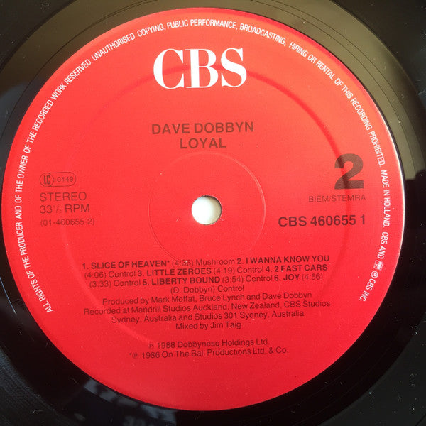 Dave Dobbyn : Loyal (LP, Album)