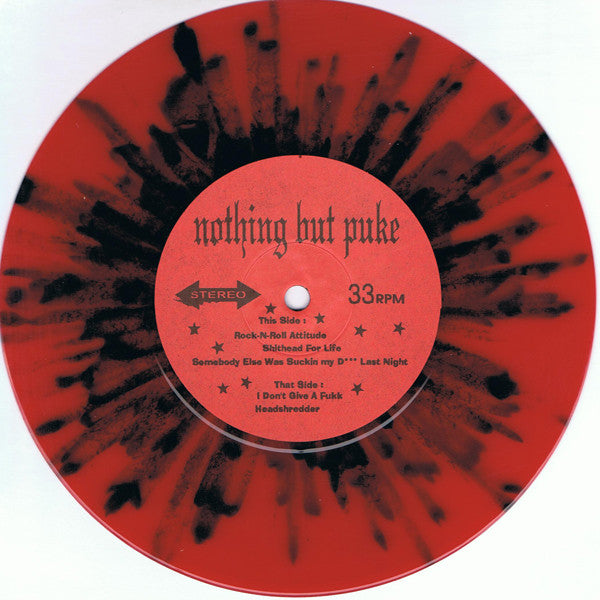 Nothing But Puke : 5 Hits From Hell (7", Ltd, Num, Red)