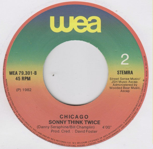 Chicago (2) : Hard To Say I'm Sorry/Get Away (7", Single)