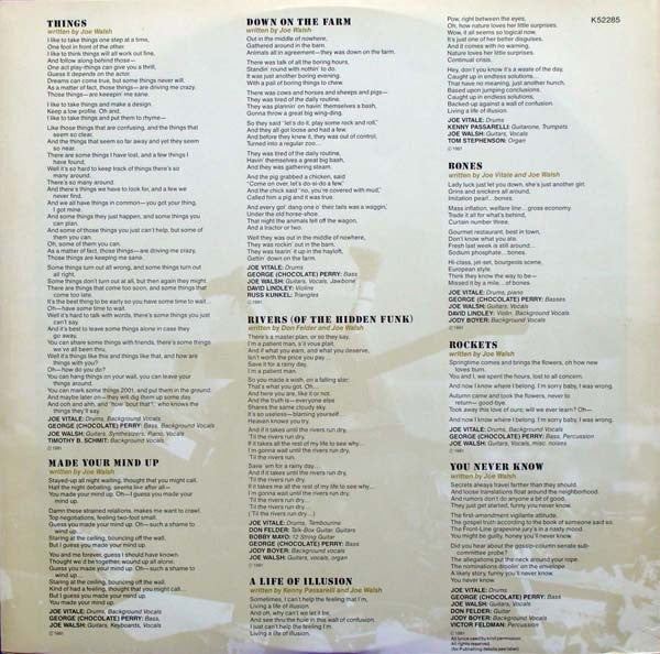 Joe Walsh : There Goes The Neighborhood (LP, Album)