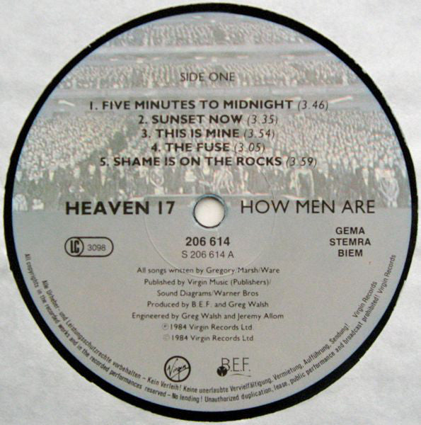 Heaven 17 : How Men Are (LP, Album)