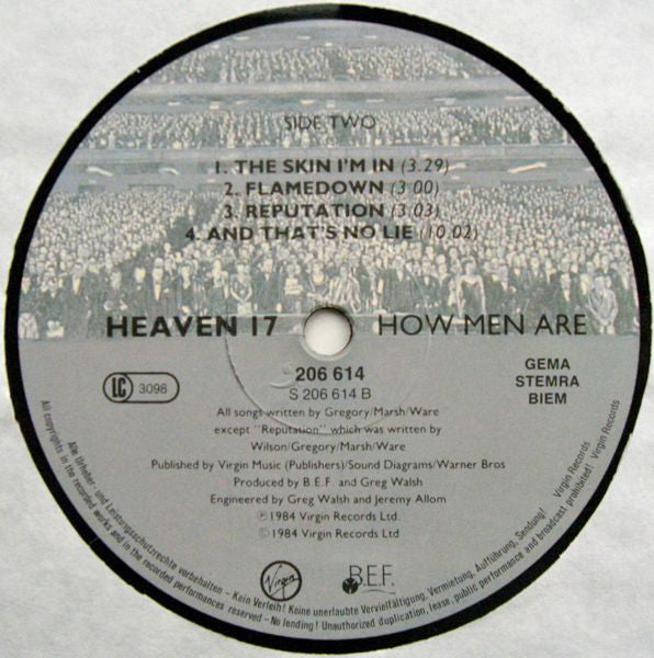Heaven 17 : How Men Are (LP, Album)
