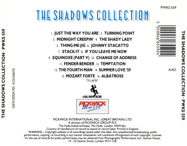 The Shadows : The Shadows Collection (CD, Comp, RM)