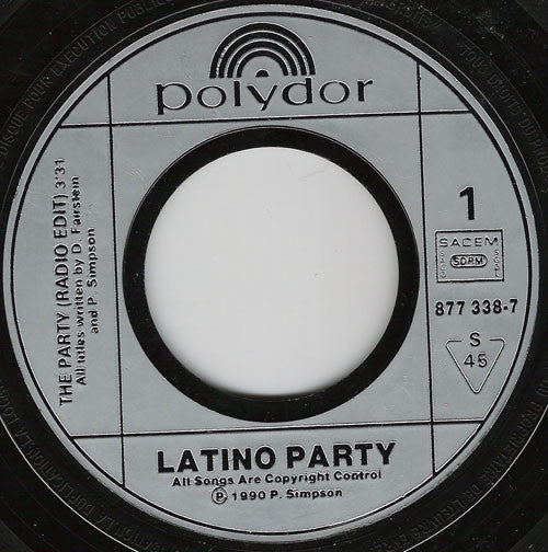 Latino Party : The Party (7", Single)