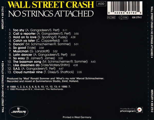 Wall Street Crash : No Strings Attached (CD, Album)