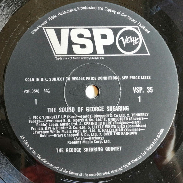 The George Shearing Quintet : The Sound Of George Shearing (2xLP, Comp, Gat)