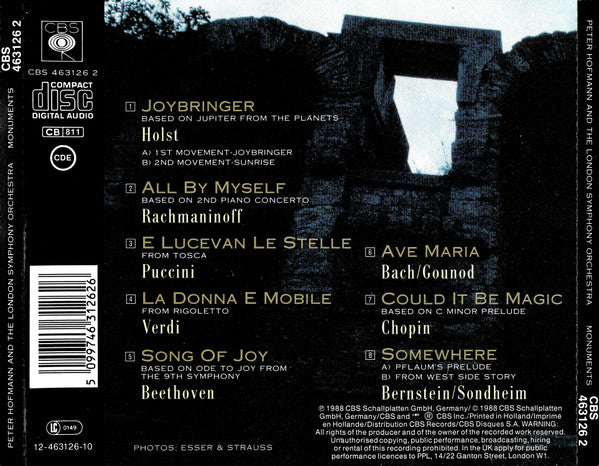 Peter Hofmann & London Symphony Orchestra : Monuments (CD, Album)