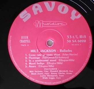 Milt Jackson : Ballades (LP, Comp)