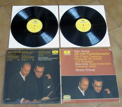 Béla Bartók - Géza Anda - Radio-Symphonie-Orchester Berlin - Ferenc Fricsay : Die 3 Klavierkonzerte = The 3 Piano Concertos / Rhapsodie Für Klavier Und Orchester (2xLP, Comp)
