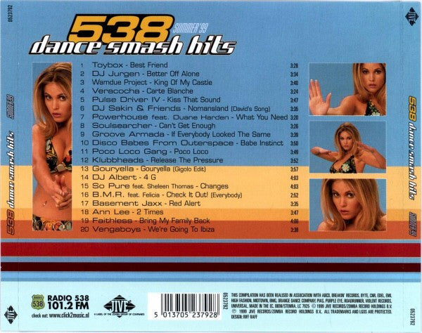 Various : 538 Dance Smash Hits - Summer '99 (CD, Comp)
