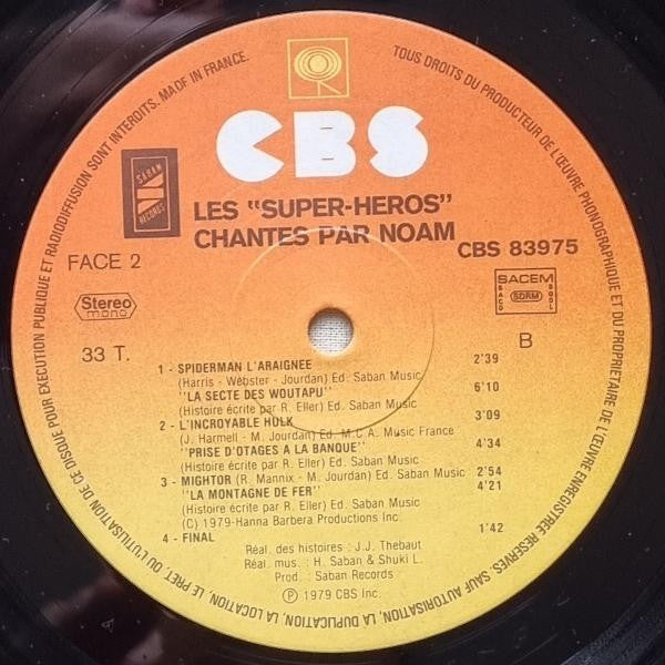 Noam : Les Super Héros Chantés Par Noam (LP, Album, Mono, Gat)