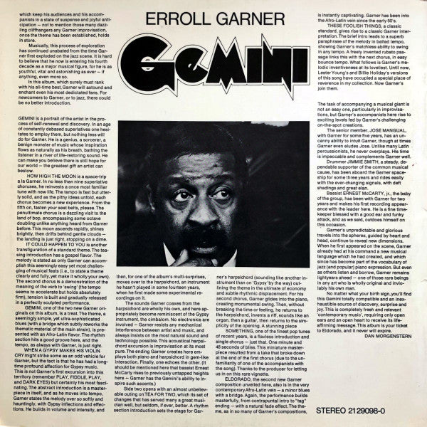 Erroll Garner : Gemini (LP, Album)