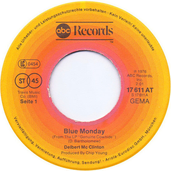 Delbert Mc Clinton* : Blue Monday (7", Single)