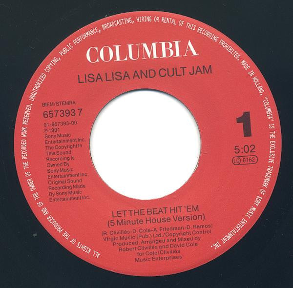 Lisa Lisa & Cult Jam : Let The Beat Hit' Em (7", Single)