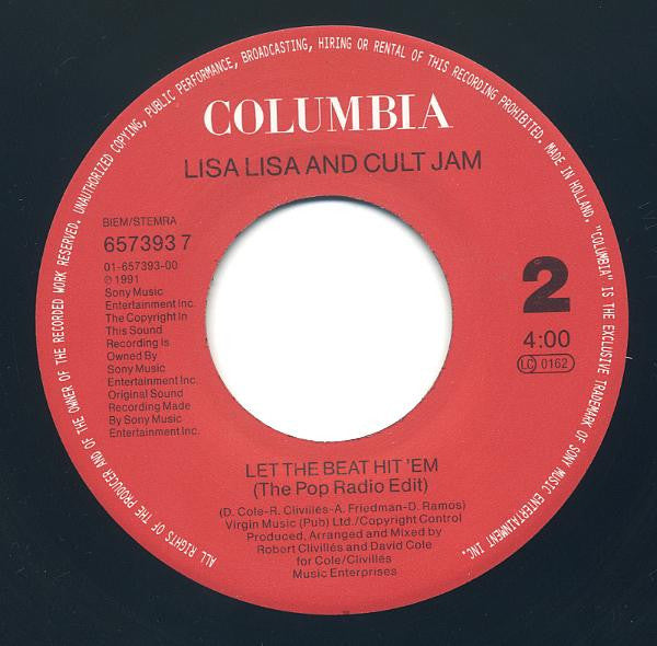 Lisa Lisa & Cult Jam : Let The Beat Hit' Em (7", Single)