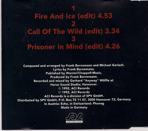 Eloy : Fire And Ice (CD, Single)