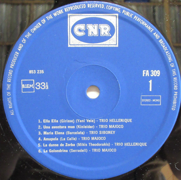 Trio Hellenique / Trio Siboney / Trio Majoco : Sunny Music (LP, Comp)