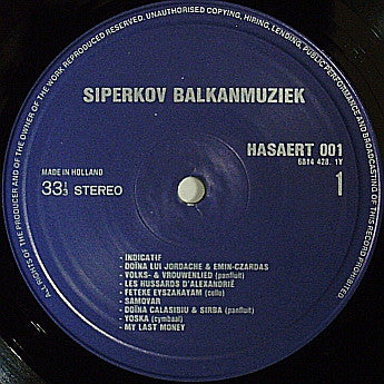 Collegium Musicum Delfia Batavorum: Orchestre Tsigane Regorowitz Siperkov : Siperkov Balkanmuziek (LP, Album)