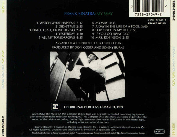 Frank Sinatra : My Way (CD, Album, RE)