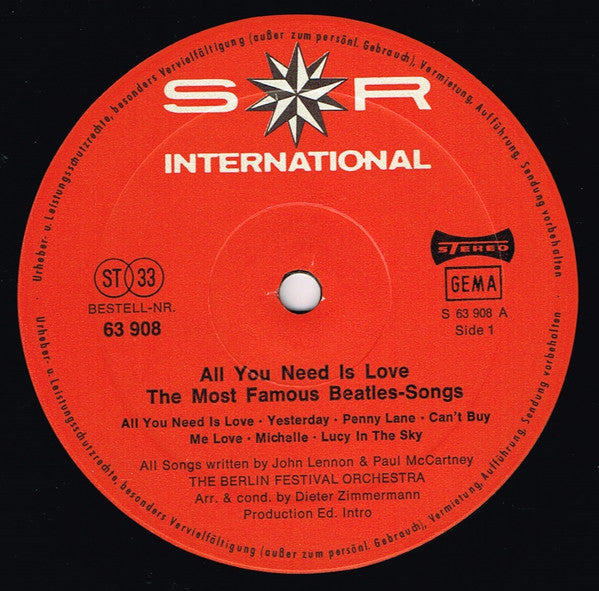 The Berlin Festival Orchestra : All You Need Is Love - The Most Famous Beatles Songs (LP)