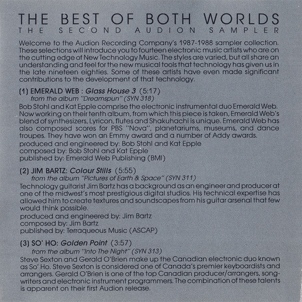 Various : The Best Of Both Worlds (The Second Audion Sampler) (CD, Comp)