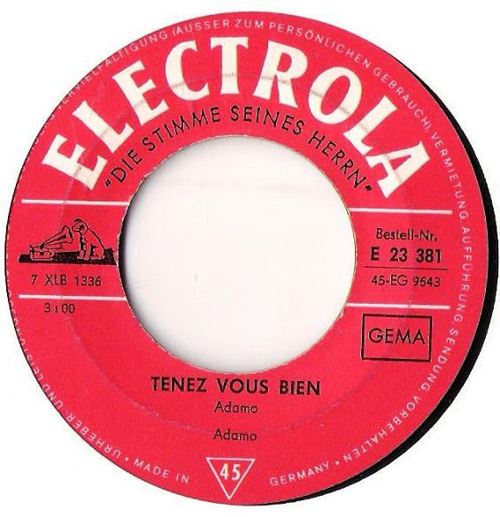 Adamo : Tenez Vous Bien (7", Single)