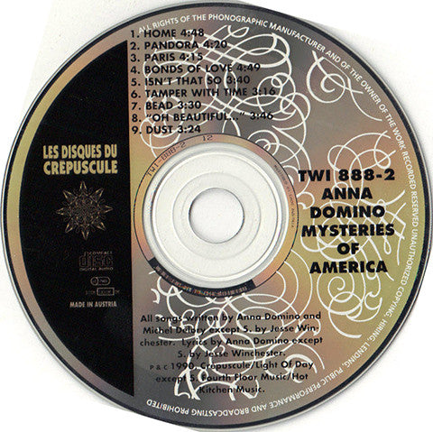 Anna Domino : Mysteries Of America (CD)