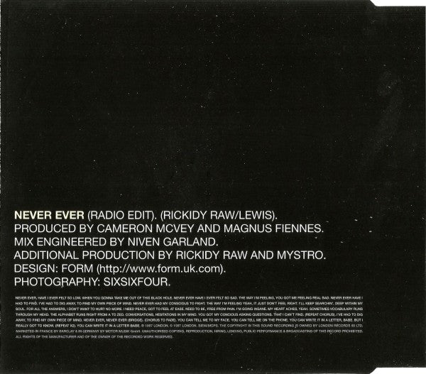 All Saints : Never Ever (CD, Single, Promo)