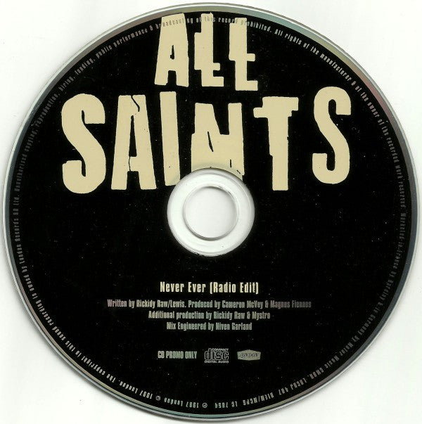 All Saints : Never Ever (CD, Single, Promo)