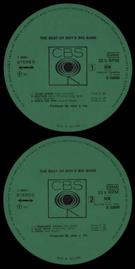 Boy's Big Band : The Best Of Boy's Big Band (LP, Comp)