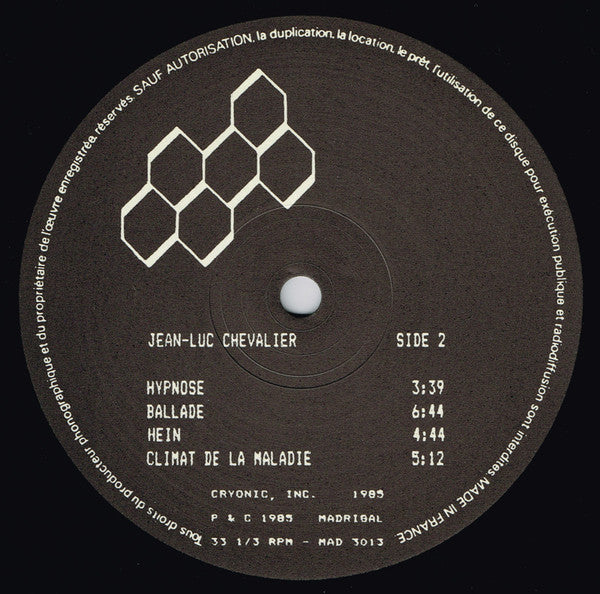 Jean-Luc Chevalier, Marc Eliard, Jean Chevalier, Pascal Vandenbulcke : Jean-Luc Chevalier (LP, Album)