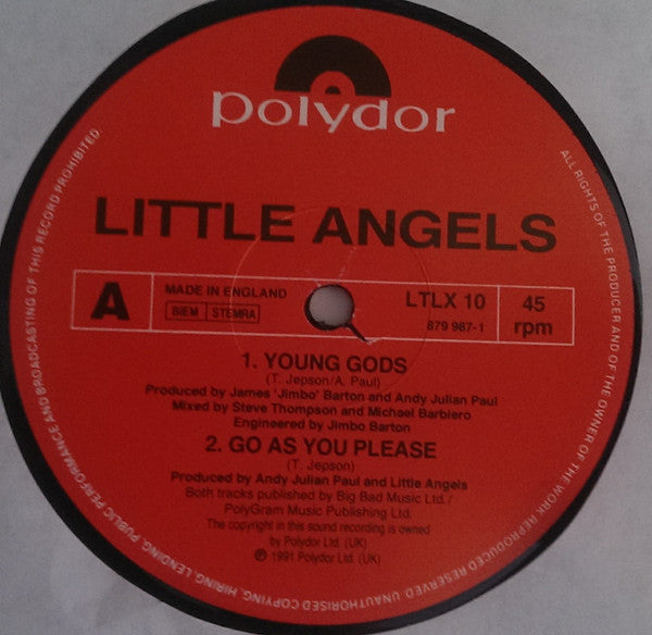 Little Angels : Young Gods - The Single (12", Single)