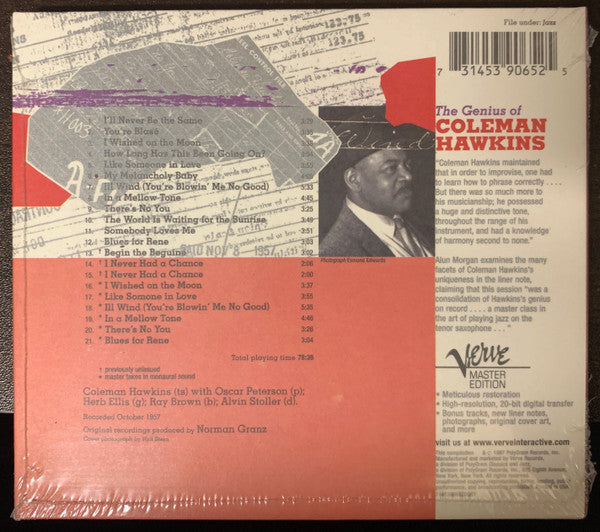 Coleman Hawkins : The Genius Of Coleman Hawkins (CD, Album, RE, RM, Dig)
