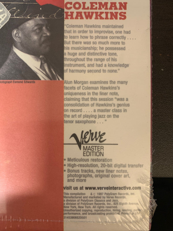 Coleman Hawkins : The Genius Of Coleman Hawkins (CD, Album, RE, RM, Dig)