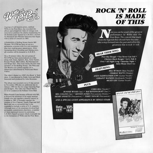 Willie And The Poor Boys : Willie And The Poor Boys (LP, Album)