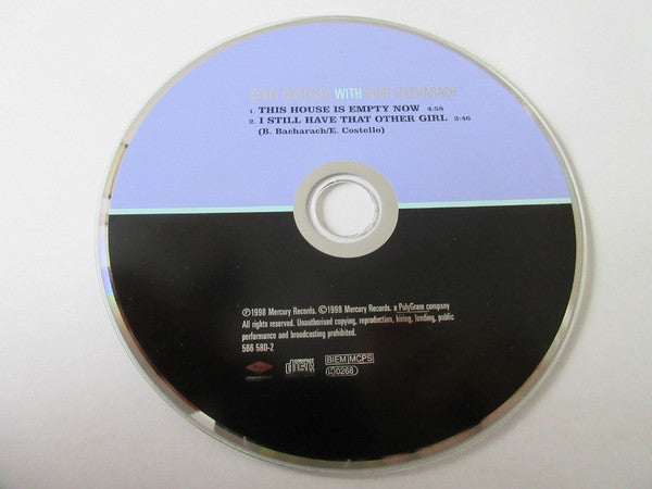 Elvis Costello With Burt Bacharach : This House Is Empty Now (CD, Single)