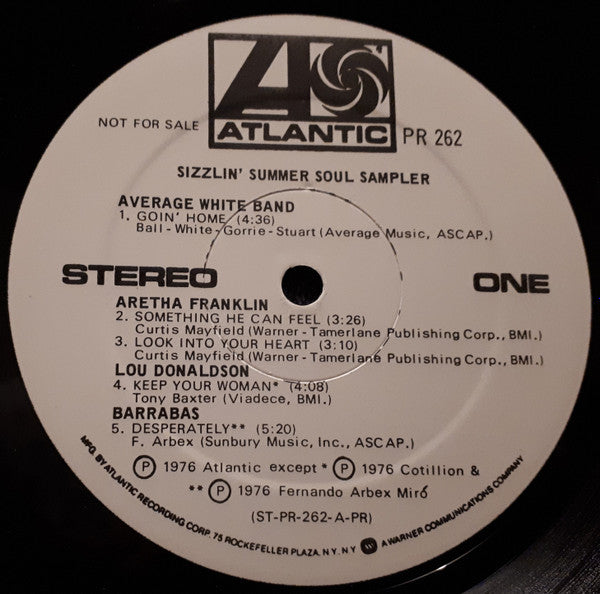 Various : Sizzlin' Summer Soul Sampler (LP, Promo, Smplr)