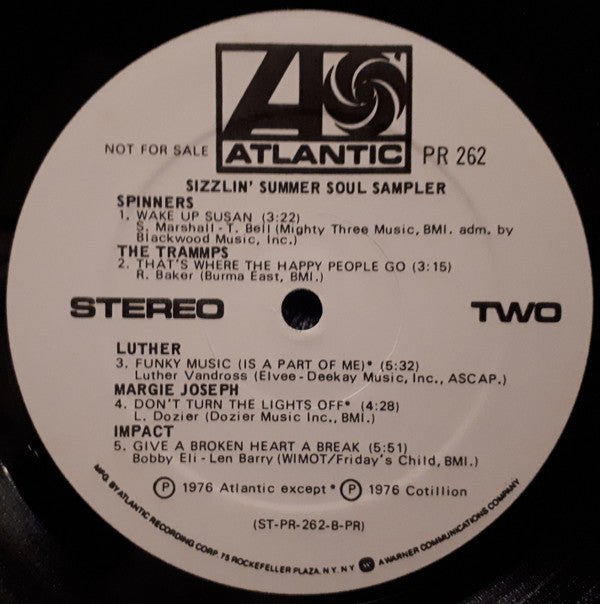 Various : Sizzlin' Summer Soul Sampler (LP, Promo, Smplr)