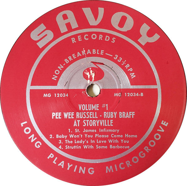 Pee Wee Russell / Ruby Braff : Jazz At Storyville Vol. 1 (LP, Album, Mono)