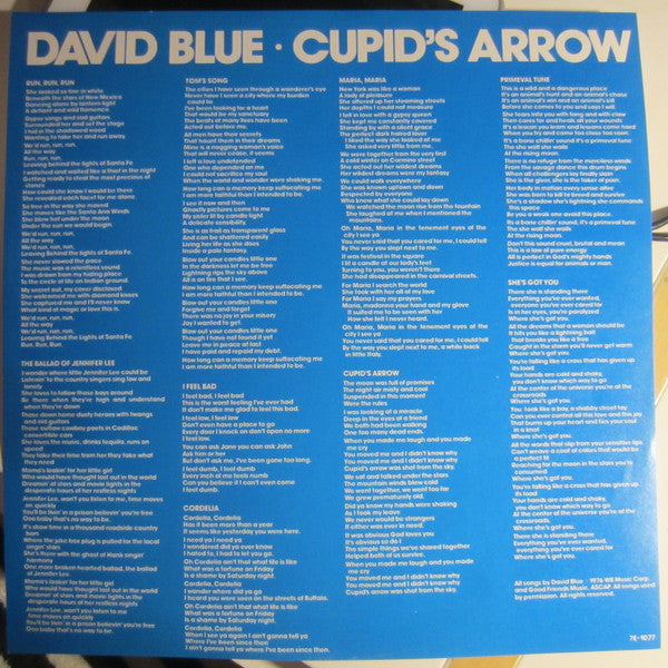 David Blue : Cupid's Arrow (LP, Album)