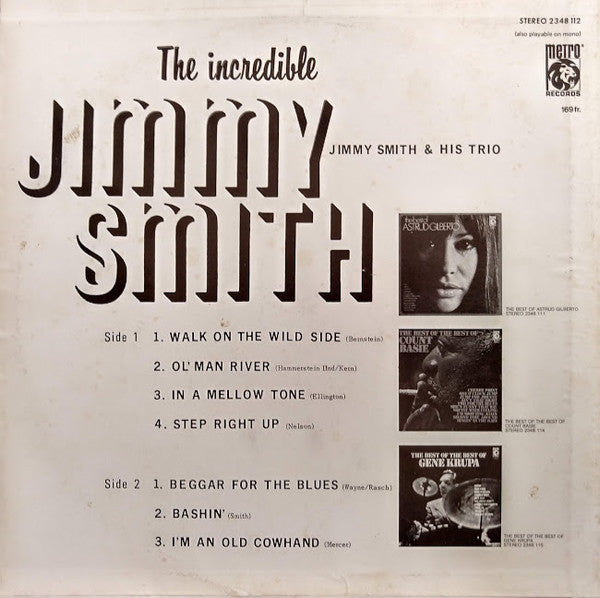 Jimmy Smith : The Incredible Jimmy Smith (LP, Album, RE)