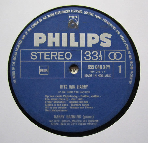 Harry Bannink : Hits Van, De Beste Van (LP, Album)