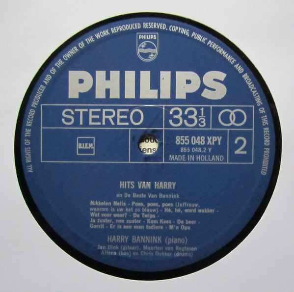 Harry Bannink : Hits Van, De Beste Van (LP, Album)