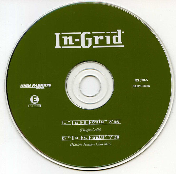 In-Grid : Tu Es Foutu (CD, Single)