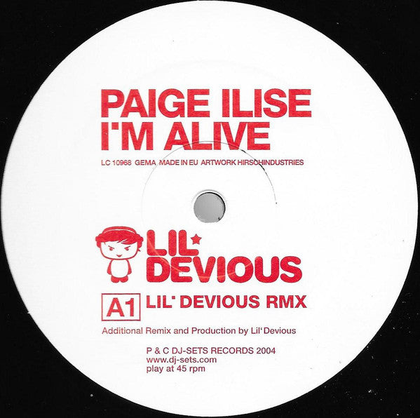Paige Ilise : I'm Alive (12")