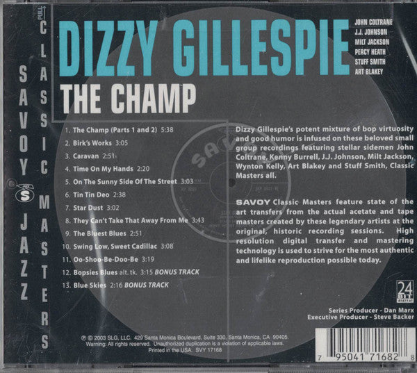 Dizzy Gillespie : The Champ (CD, Comp, RE, RM)