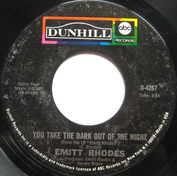 Emitt Rhodes : Fresh As A Daisy / You Take The Dark Out Of The Night (7", Single, Mono)