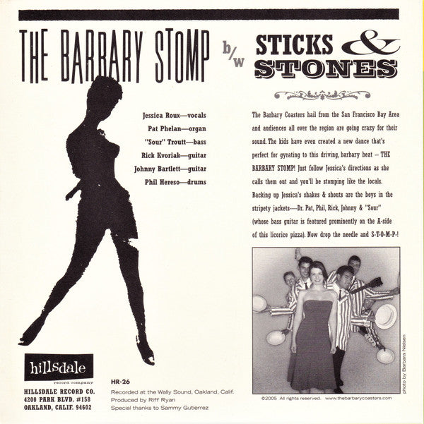 The Barbary Coasters : The Barbary Stomp / Sticks & Stones (7", Single)